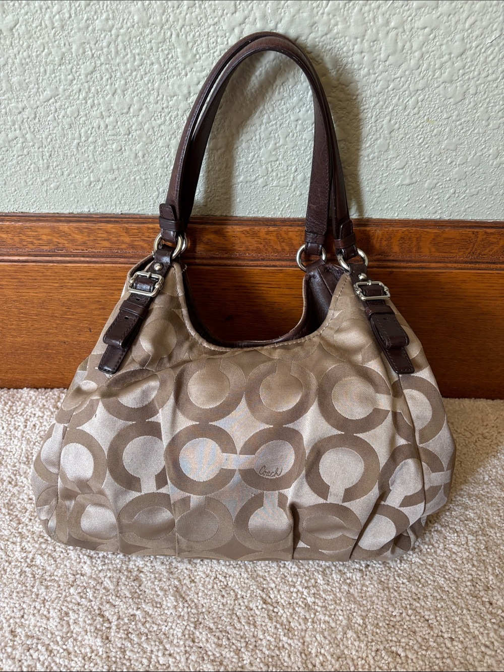 Coach Madison Maggie Shoulder Bag OP art sateen - Picture 2 of 14